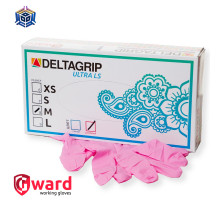 Розовые нитриловые мультифункциональные перчатки «Deltagrip Ultra LS»