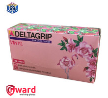 Розовые виниловые перчатки «Deltagrip Vinyl Pink»