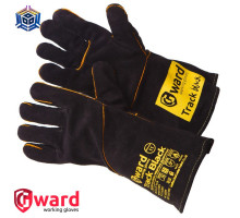 GWARD Track Black Краги из спилка черного цвета с широким раструбом
