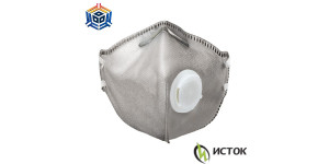Полумаска фильтрующая складная с клапаном с угольным слоем FFP1 (ИСТОК-1СКУ FFP1)